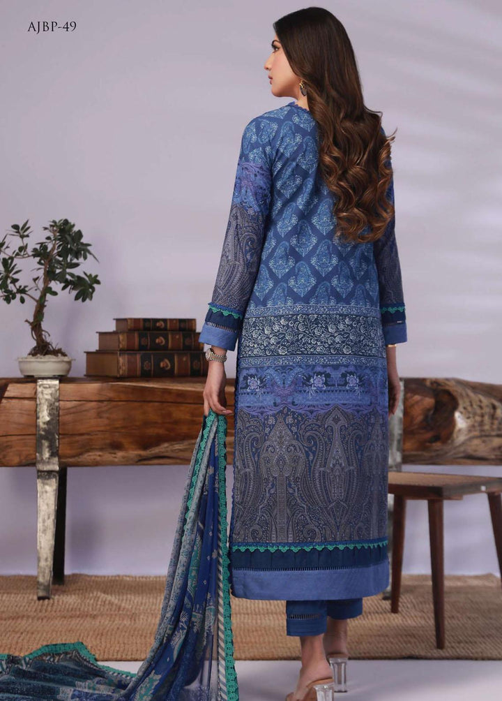 Asim Jofa Printed Lawn Suits Unstitched 2 Piece AJ23-P2 AJBP-49 - Summer Collection