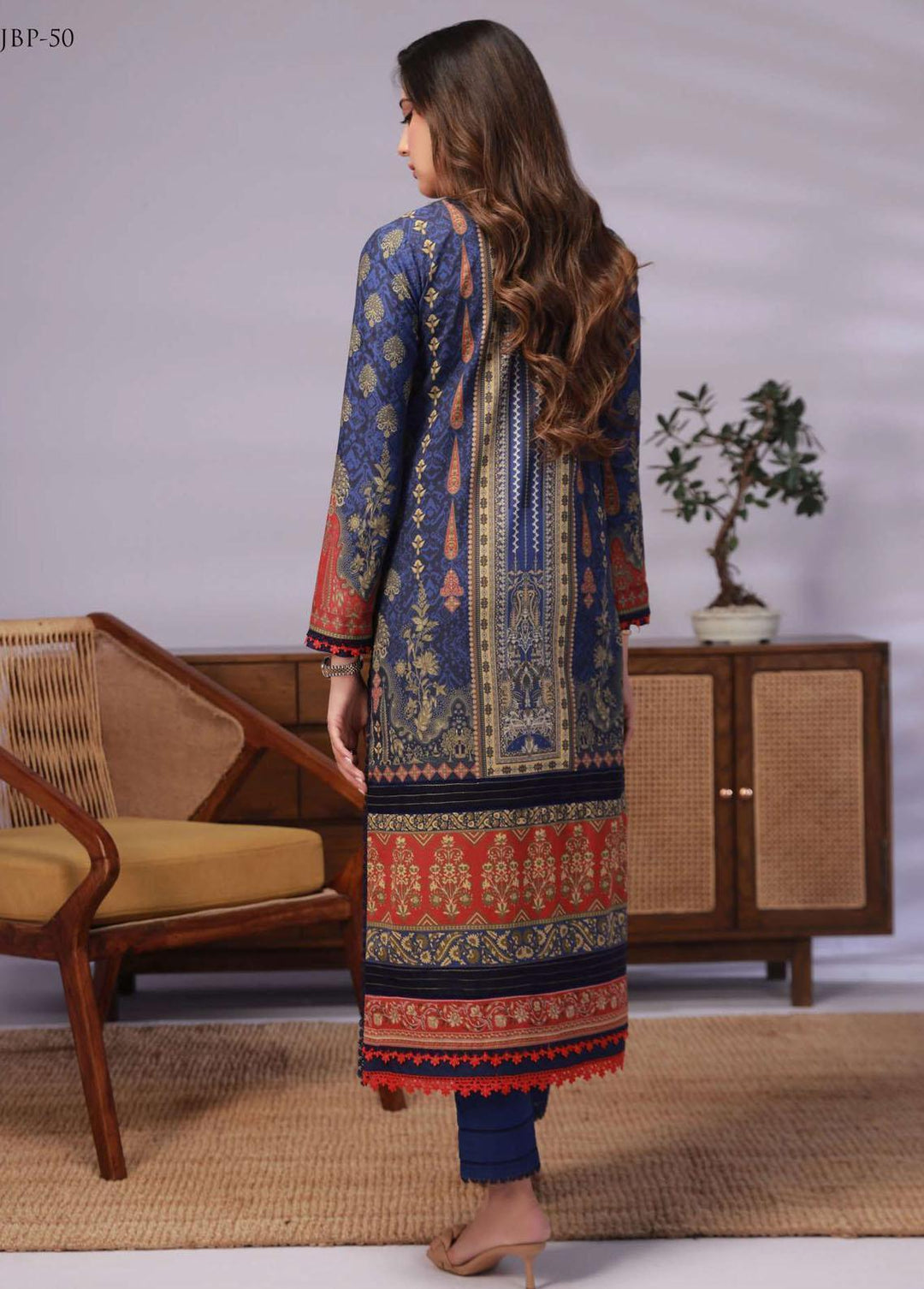 Asim Jofa Printed Lawn Suits Unstitched Kurti AJ23-P2 AJBP-50 - Summer Collection