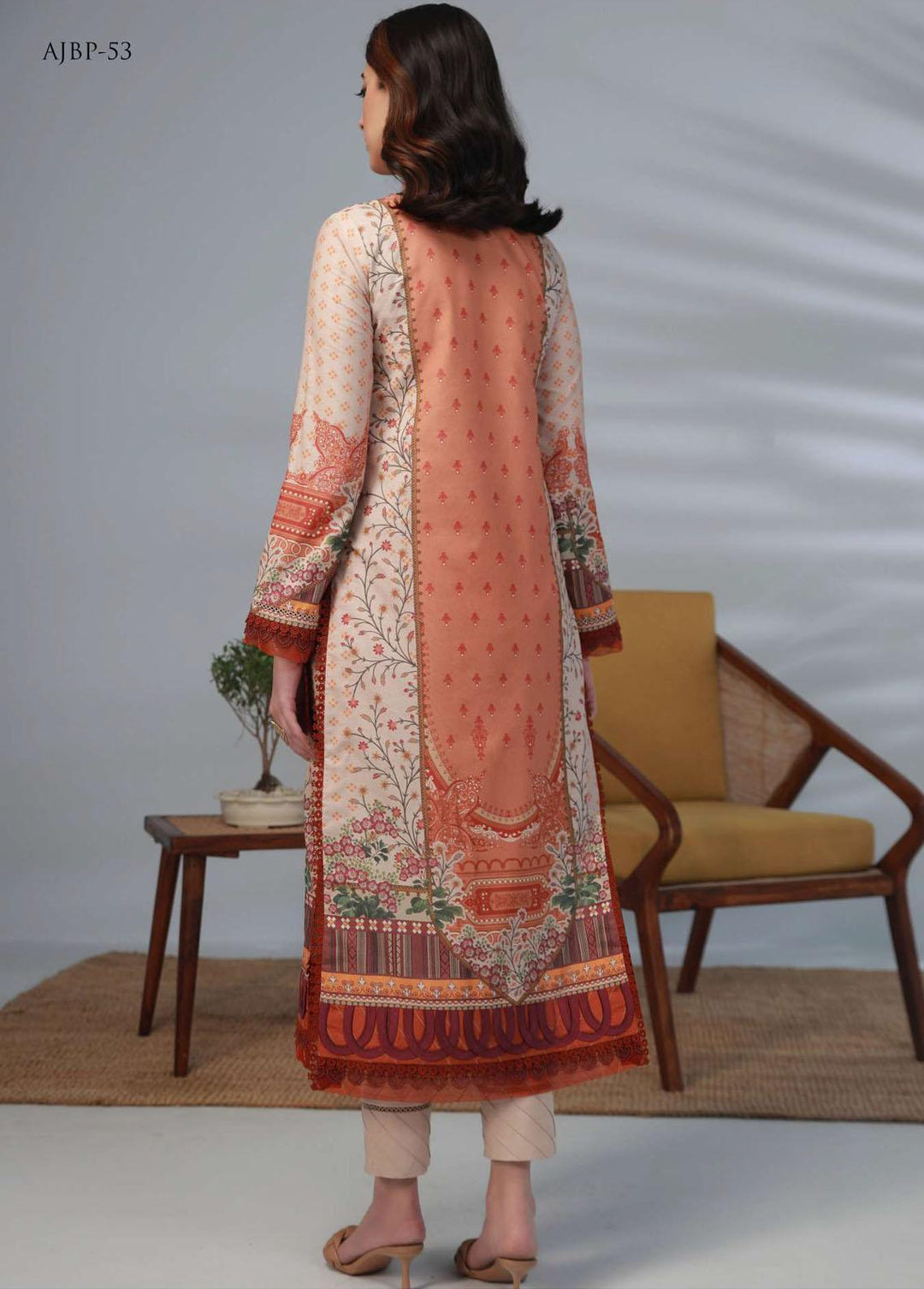 Asim Jofa Printed Lawn Suits Unstitched 2 Piece AJ23-P2 AJBP-53 - Summer Collection