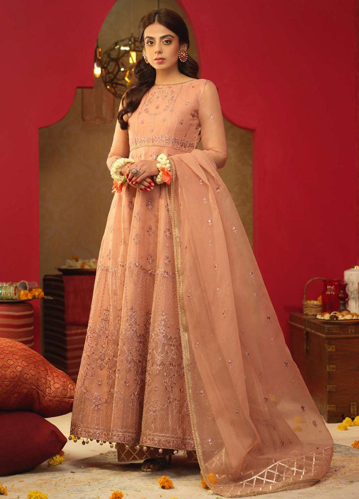 Asim Jofa Embroidered Organza Suits Unstitched 3 Piece AJ21RF AJFC-26 - Festive Collection