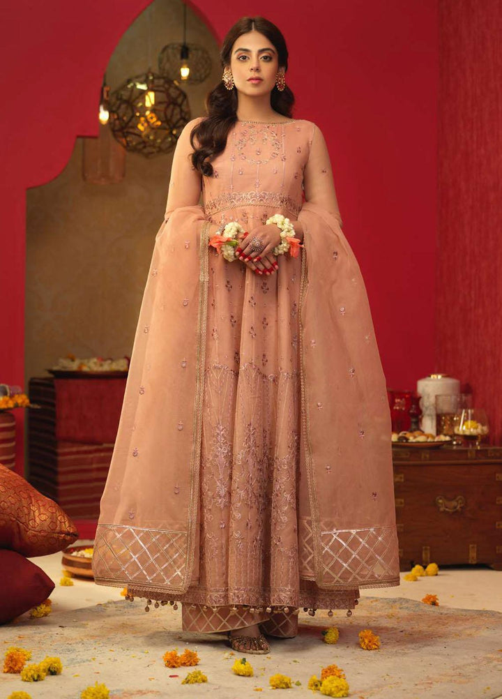 Asim Jofa Embroidered Organza Suits Unstitched 3 Piece AJ21RF AJFC-26 - Festive Collection