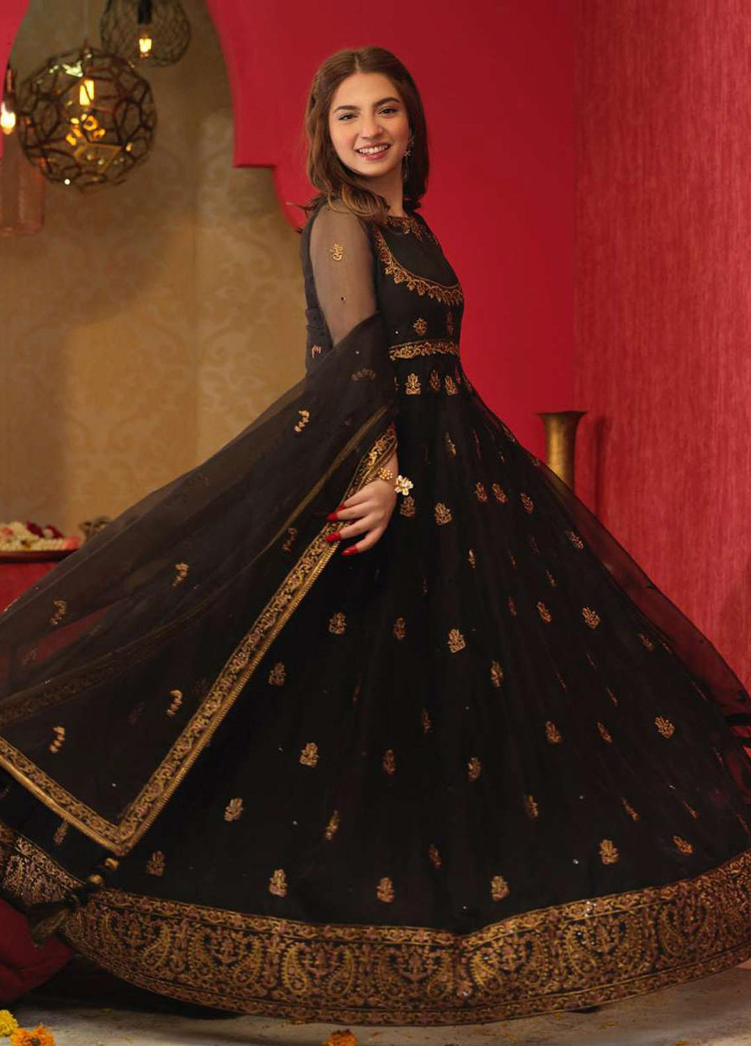 Asim Jofa Embroidered Organza Suits Unstitched 3 Piece AJ21RF AJFC-27 - Festive Collection