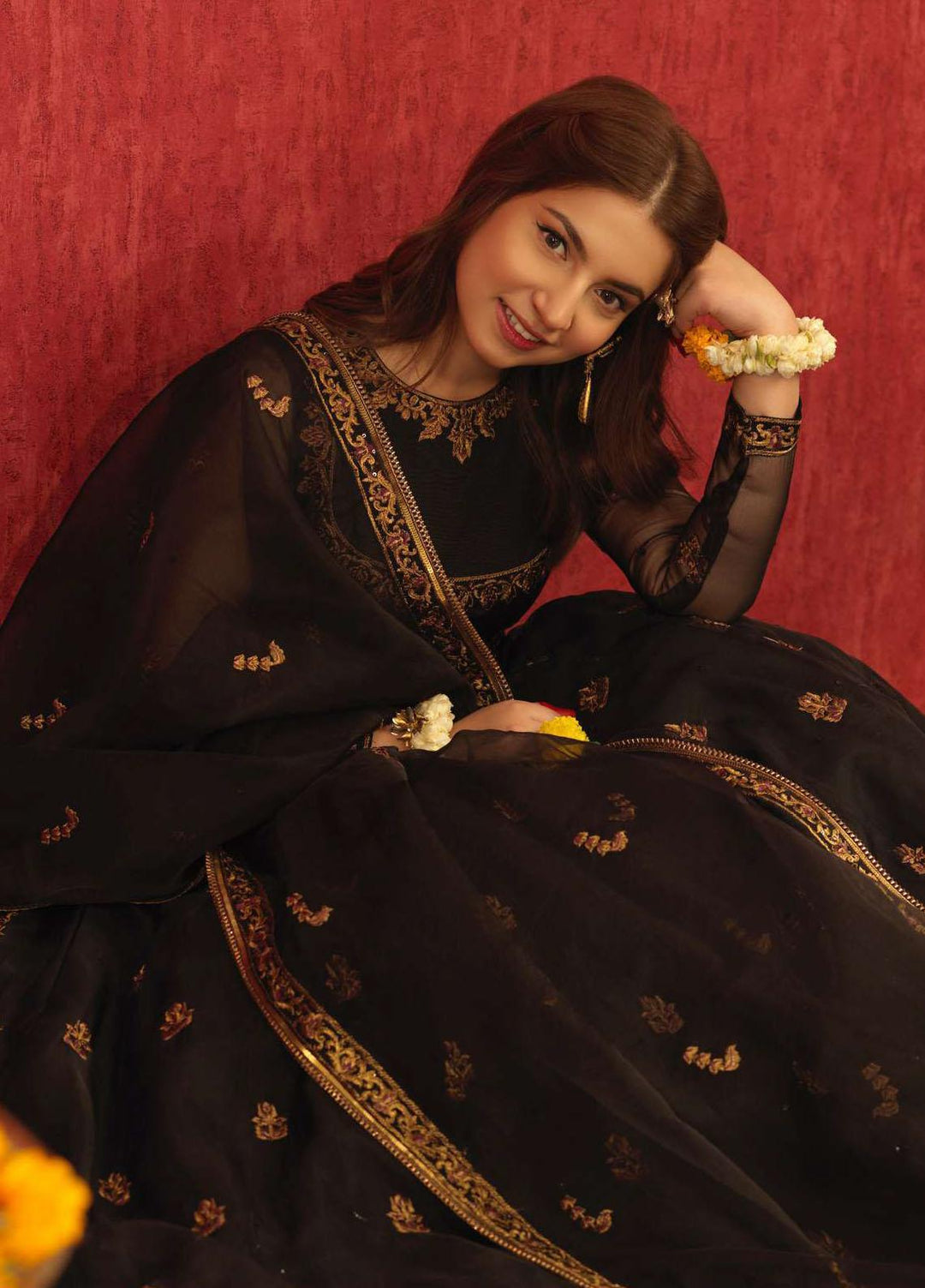 Asim Jofa Embroidered Organza Suits Unstitched 3 Piece AJ21RF AJFC-27 - Festive Collection