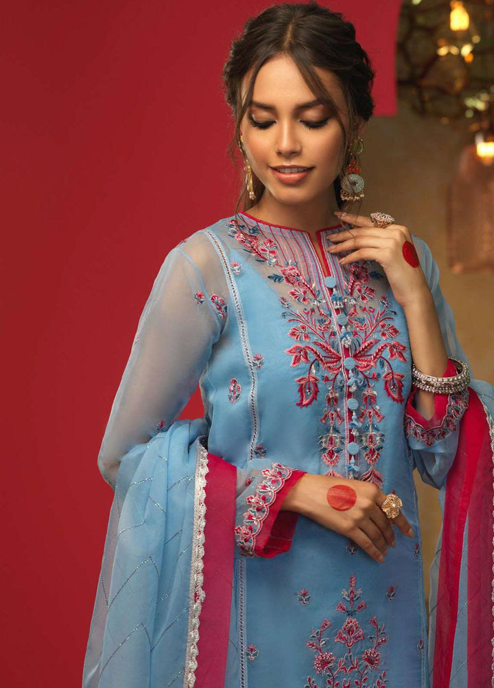 Asim Jofa Embroidered Net Suits Unstitched 3 Piece AJ21RF AJFC-32 - Festive Collection