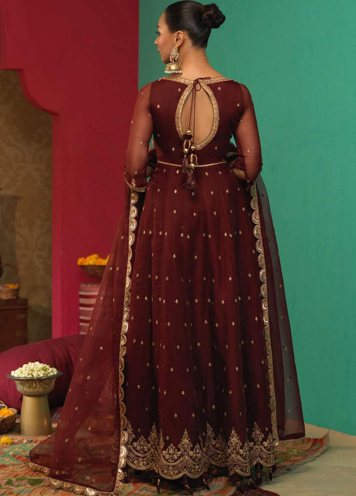 Asim Jofa Embroidered Organza Suits Unstitched 3 Piece AJ21RF AJFC-33 - Festive Collection