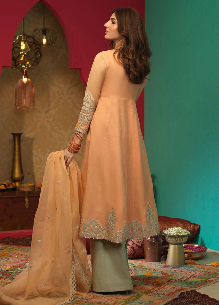 Asim Jofa Embroidered Organza Suits Unstitched 3 Piece AJ21RF AJFC-34 - Festive Collection