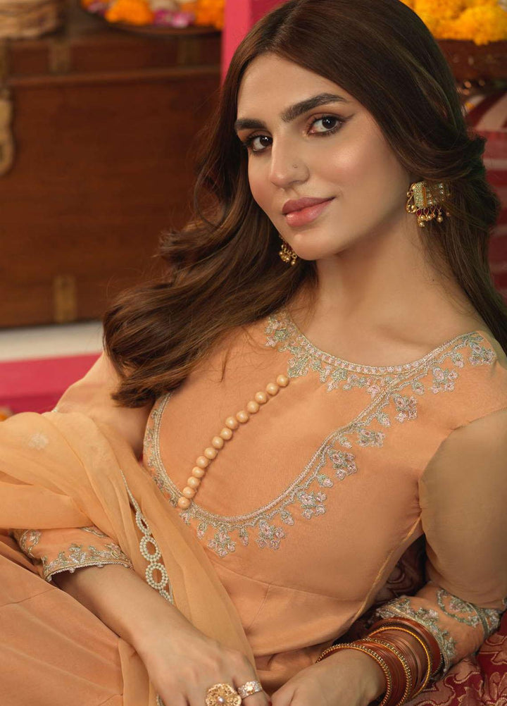 Asim Jofa Embroidered Organza Suits Unstitched 3 Piece AJ21RF AJFC-34 - Festive Collection