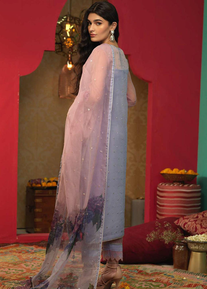 Asim Jofa Embroidered Organza Suits Unstitched 3 Piece AJ21RF AJFC-35 - Festive Collection