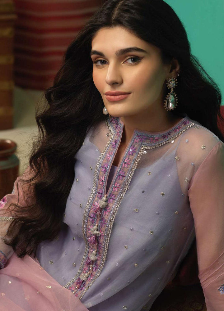 Asim Jofa Embroidered Organza Suits Unstitched 3 Piece AJ21RF AJFC-35 - Festive Collection