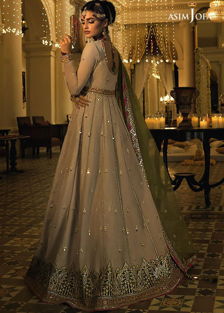 Sadqay Tumharay By Asim Jofa Embroidered Net Suits Unstitched 3 Piece AJ22ST AJST-02 - Eid Collection