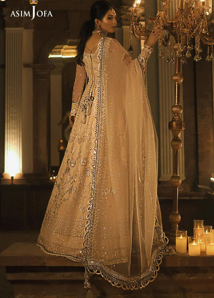 Sadqay Tumharay By Asim Jofa Embroidered Organza Suits Unstitched 3 Piece AJ22ST AJST-03 - Eid Collection