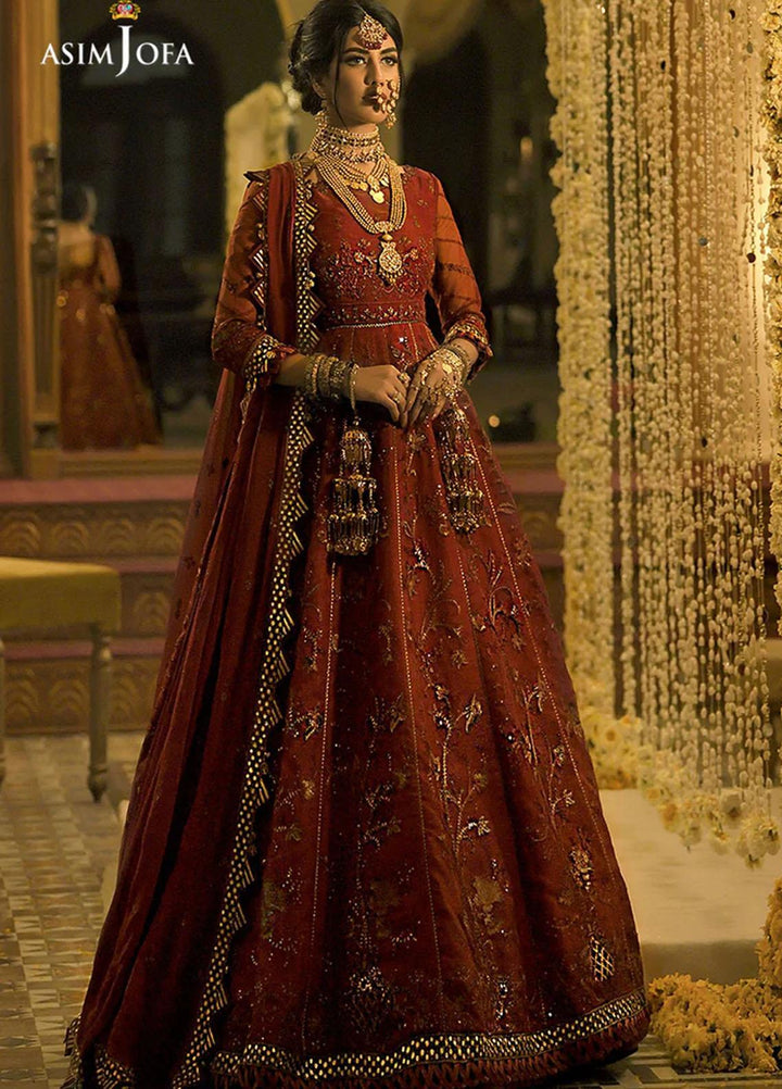 Sadqay Tumharay By Asim Jofa Embroidered Chiffon Suits Unstitched 3 Piece AJ22ST AJST-04 - Eid Collection