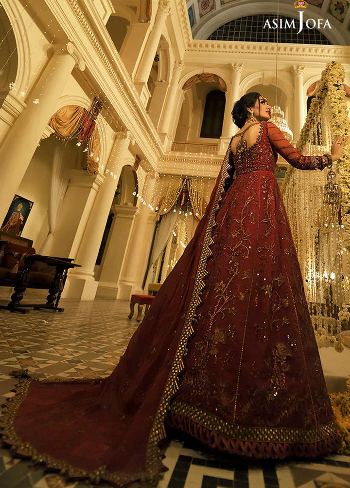 Sadqay Tumharay By Asim Jofa Embroidered Chiffon Suits Unstitched 3 Piece AJ22ST AJST-04 - Eid Collection