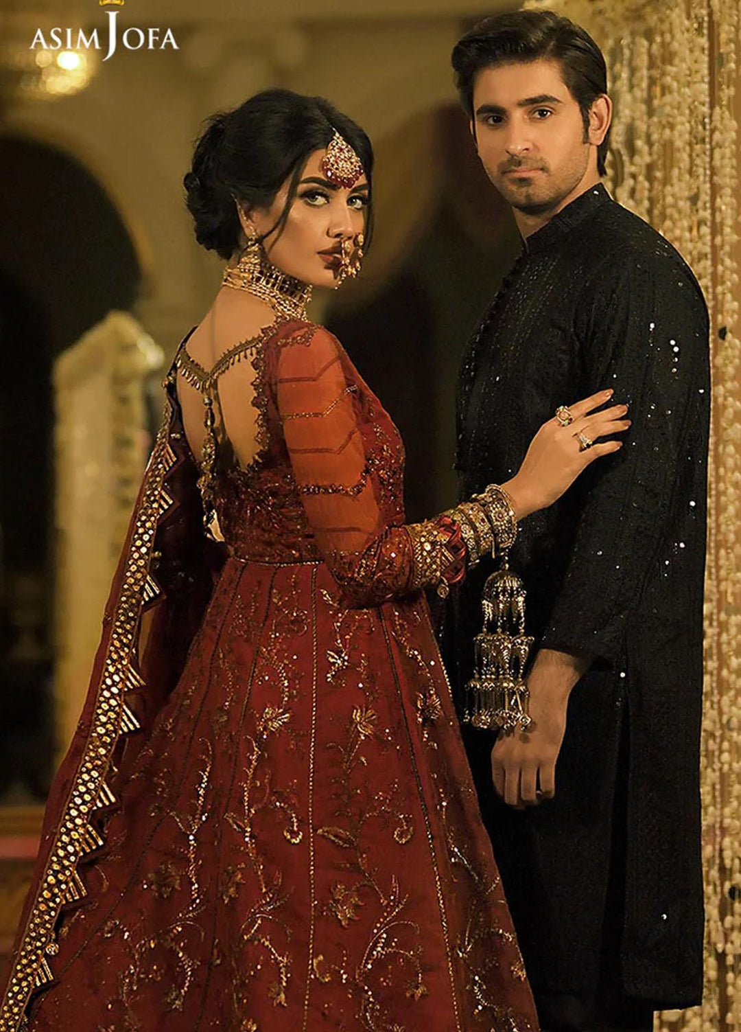 Sadqay Tumharay By Asim Jofa Embroidered Chiffon Suits Unstitched 3 Piece AJ22ST AJST-04 - Eid Collection