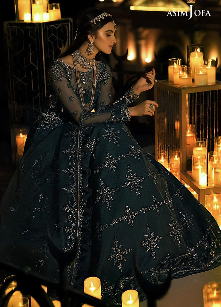 Sadqay Tumharay By Asim Jofa Embroidered Chiffon Suits Unstitched 3 Piece AJ22ST AJST-06 - Eid Collection