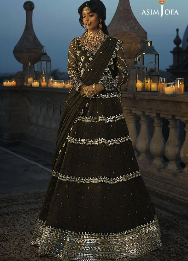 Sadqay Tumharay By Asim Jofa Embroidered Chiffon Suits Unstitched 3 Piece AJ22ST AJST-07 - Eid Collection