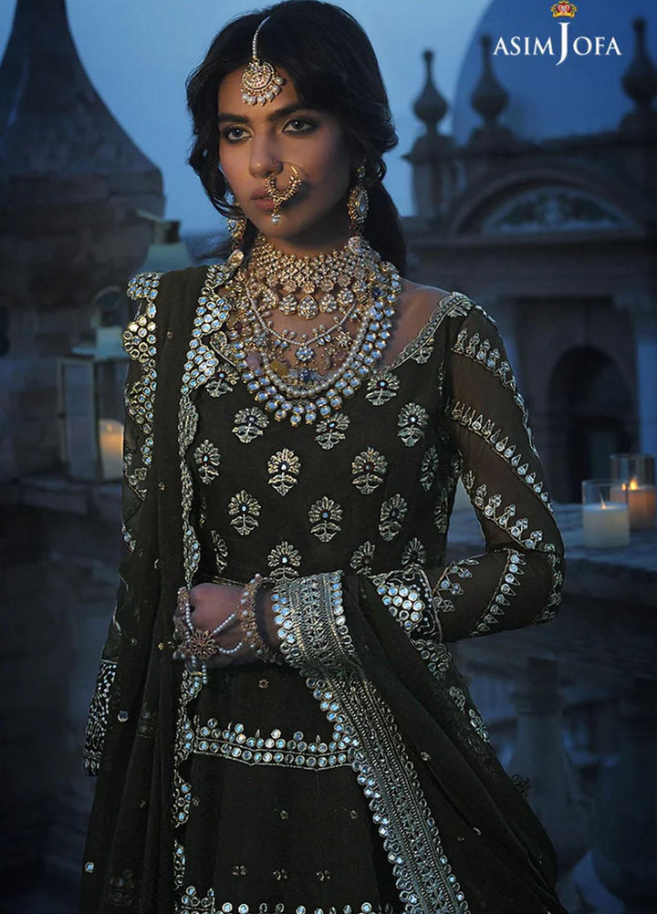 Sadqay Tumharay By Asim Jofa Embroidered Chiffon Suits Unstitched 3 Piece AJ22ST AJST-07 - Eid Collection