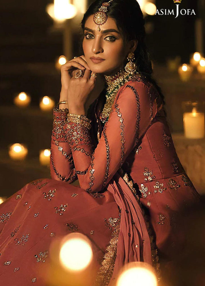 Sadqay Tumharay By Asim Jofa Embroidered Organza Suits Unstitched 3 Piece AJ22ST AJST-09 - Eid Collection