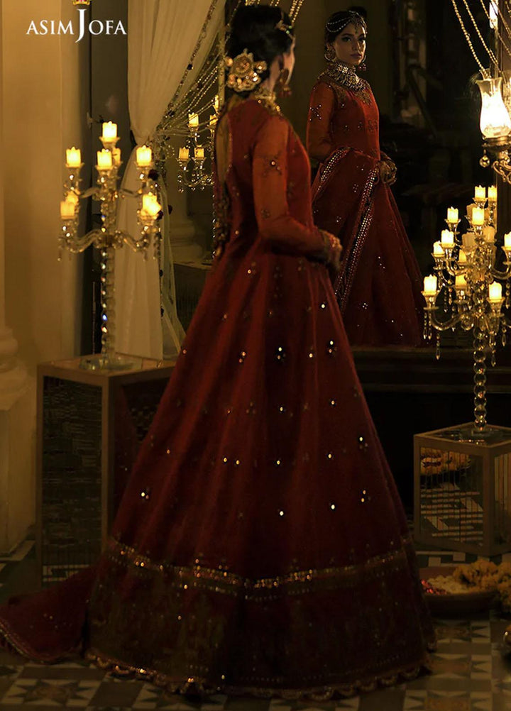 Sadqay Tumharay By Asim Jofa Embroidered Chiffon Suits Unstitched 3 Piece AJ22ST AJST-10 - Eid Collection