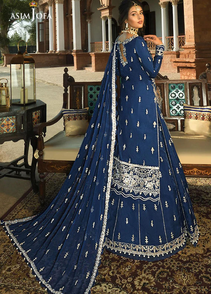 Sadqay Tumharay By Asim Jofa Embroidered Silk Suits Unstitched 3 Piece AJ22ST AJST-13 - Eid Collection