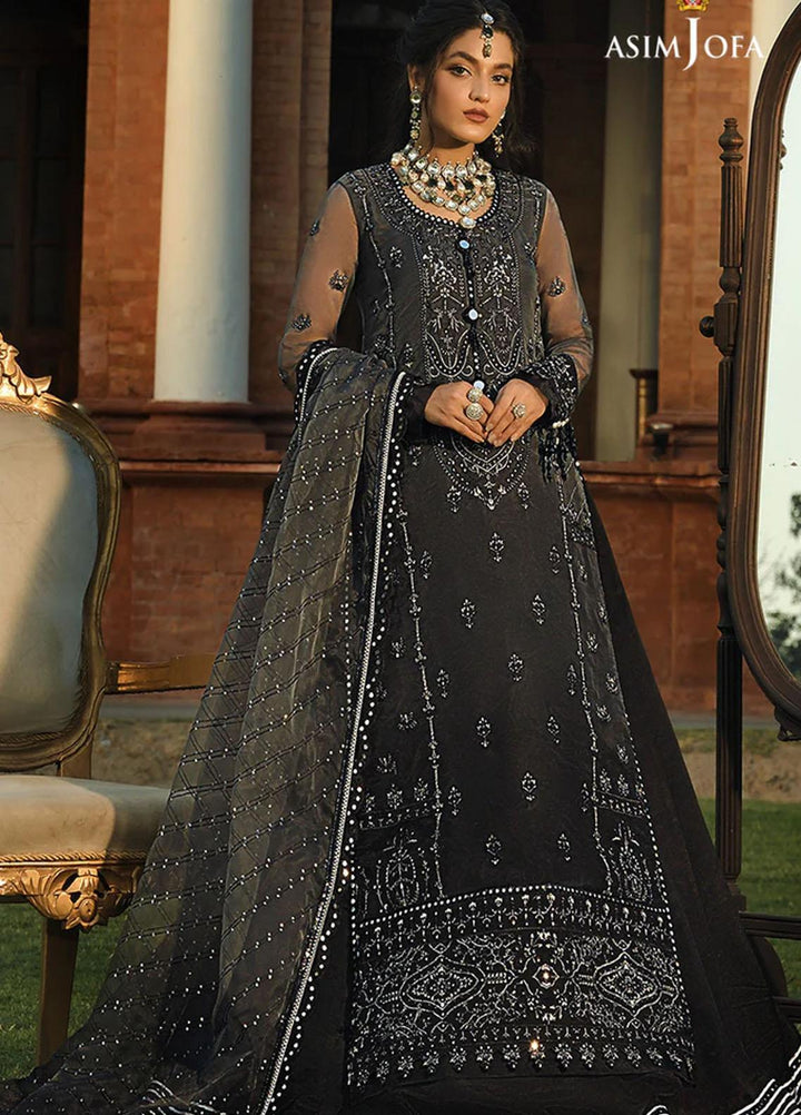 Sadqay Tumharay By Asim Jofa Embroidered Organza Suits Unstitched 3 Piece AJ22ST AJST-14 - Eid Collection