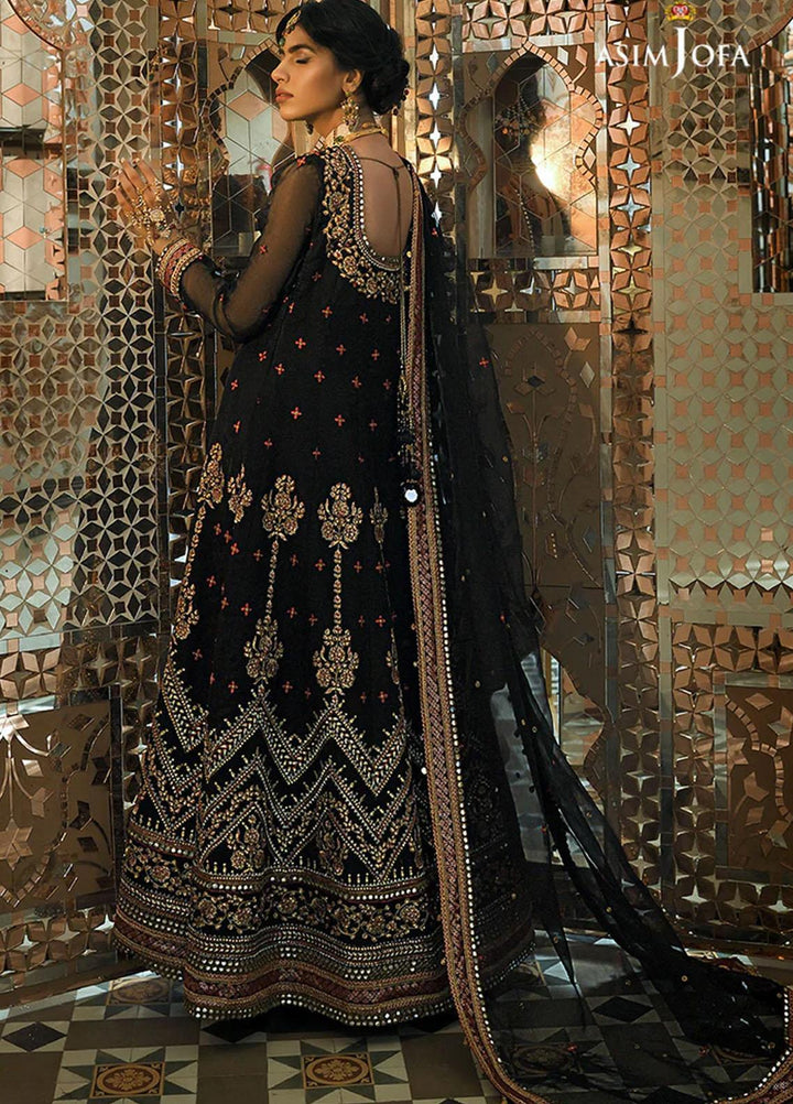 Sadqay Tumharay By Asim Jofa Embroidered Chiffon Suits Unstitched 3 Piece AJ22ST AJST-16 - Eid Collection