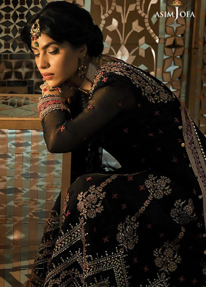 Sadqay Tumharay By Asim Jofa Embroidered Chiffon Suits Unstitched 3 Piece AJ22ST AJST-16 - Eid Collection