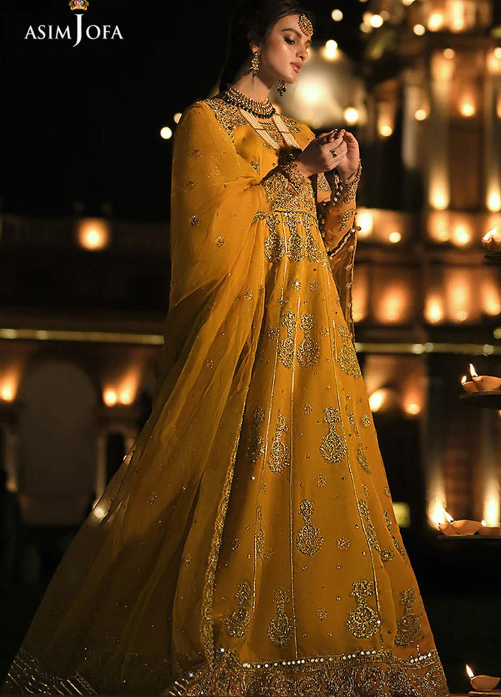 Sadqay Tumharay By Asim Jofa Embroidered Chiffon Suits Unstitched 3 Piece AJ22ST AJST-19 - Eid Collection