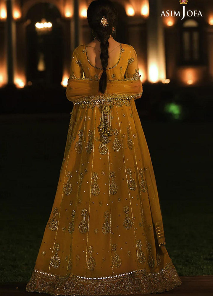 Sadqay Tumharay By Asim Jofa Embroidered Chiffon Suits Unstitched 3 Piece AJ22ST AJST-19 - Eid Collection