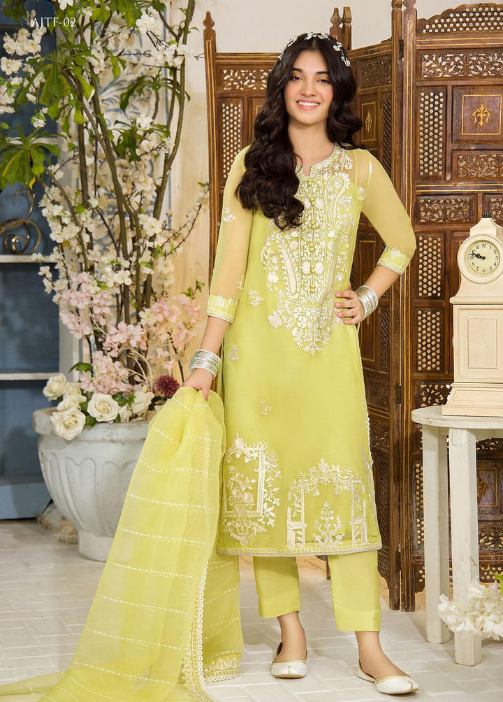 Asim Jofa Organza Festive Pret 3 Piece Suit for Girls -  AJ23TF AJTF-02