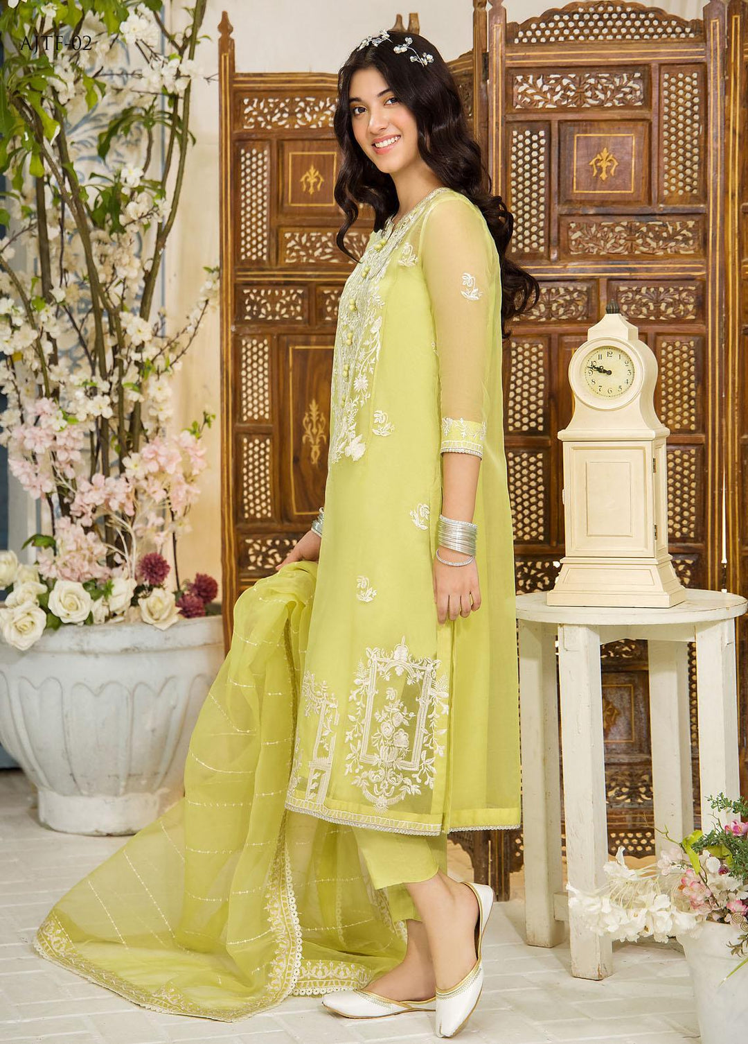 Asim Jofa Organza Festive Pret 3 Piece Suit for Girls -  AJ23TF AJTF-02