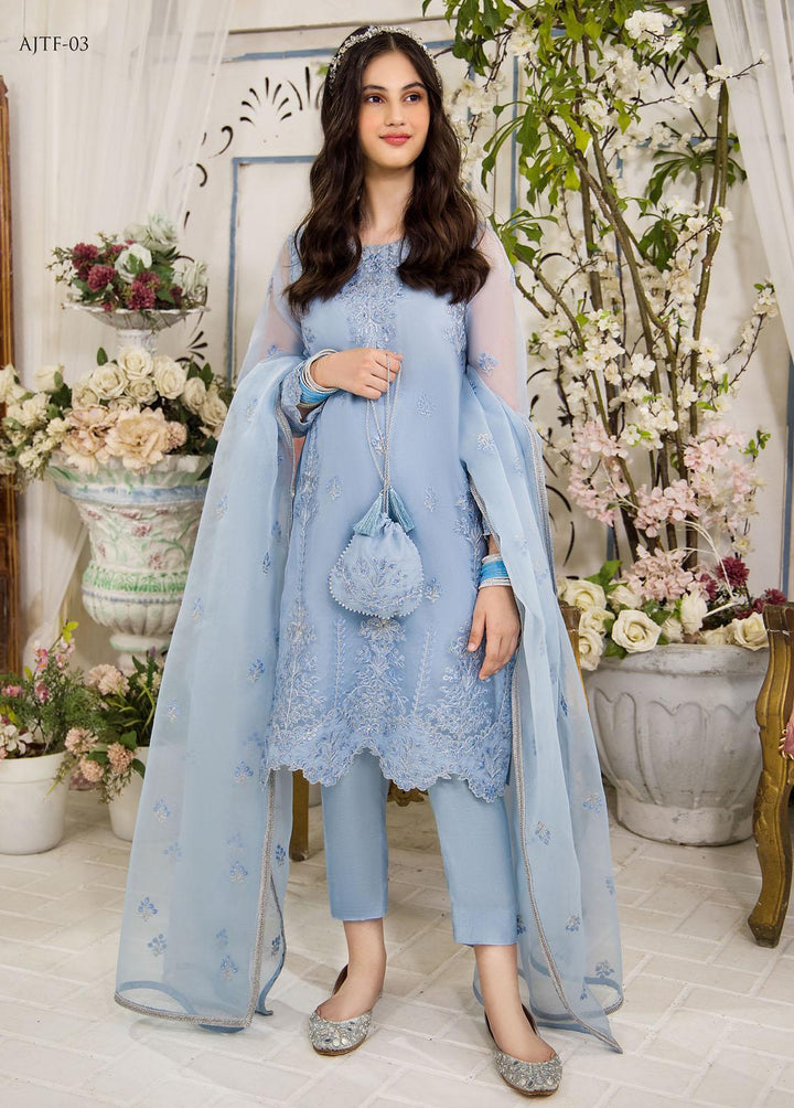 Asim Jofa Organza Festive Pret 3 Piece Suit for Girls -  AJ23TF AJTF-03