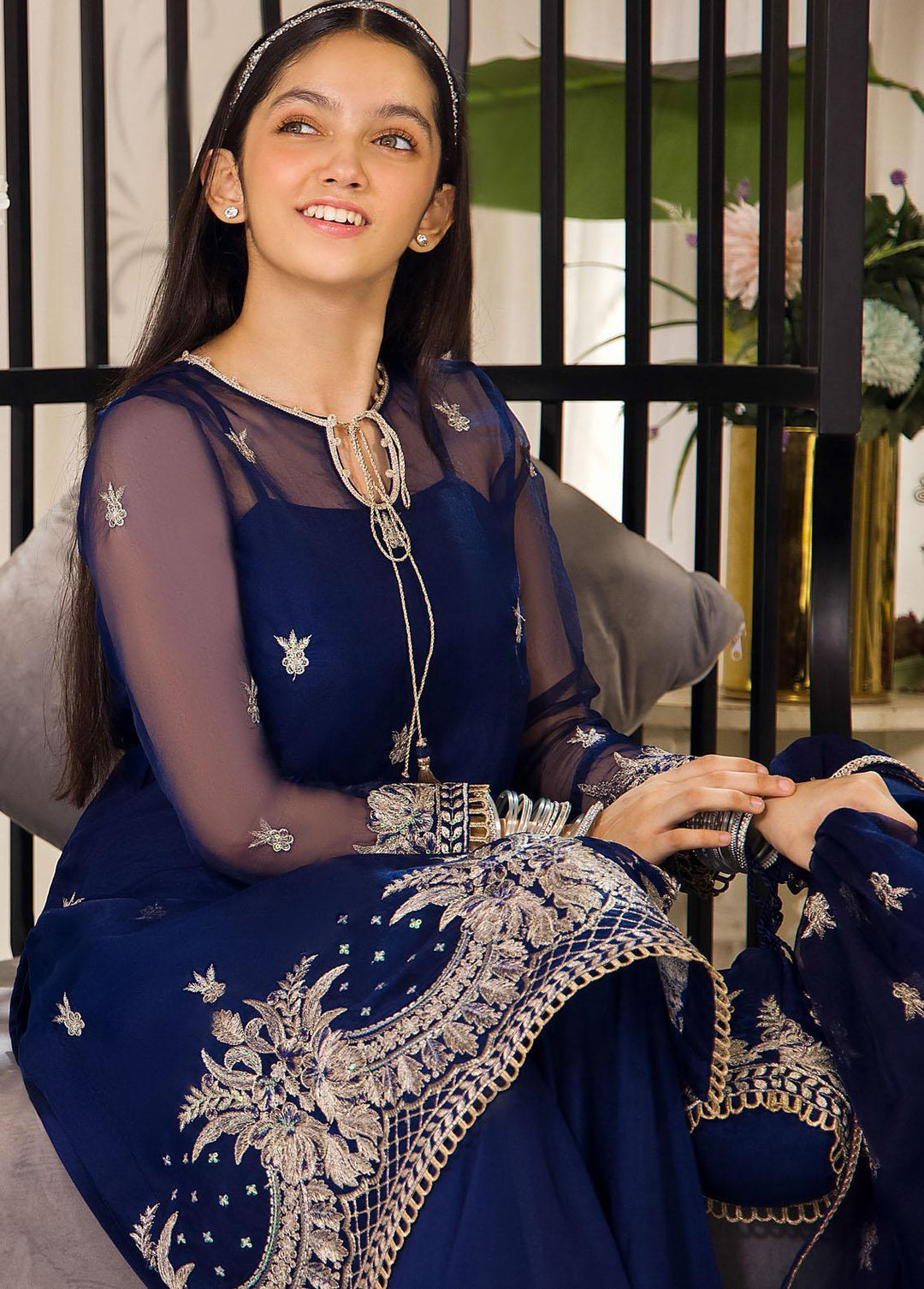 Asim Jofa Organza Festive Pret 3 Piece Suit for Girls -  AJ23TF AJTF-08