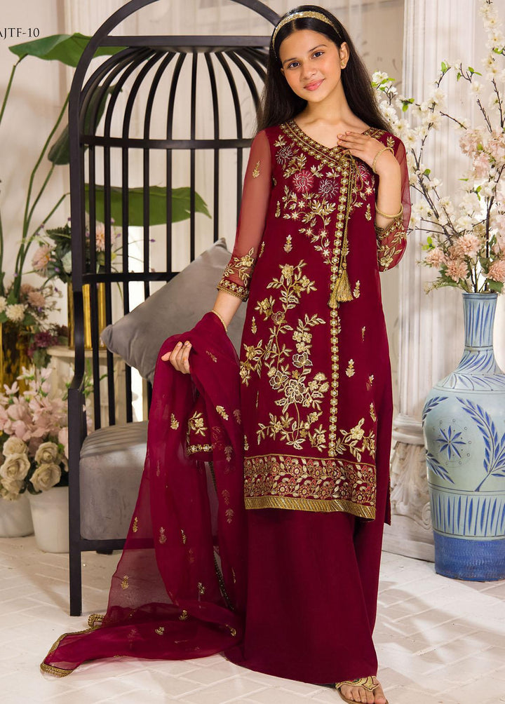 Asim Jofa Organza Festive Pret 3 Piece Suit for Girls -  AJ23TF AJTF-10