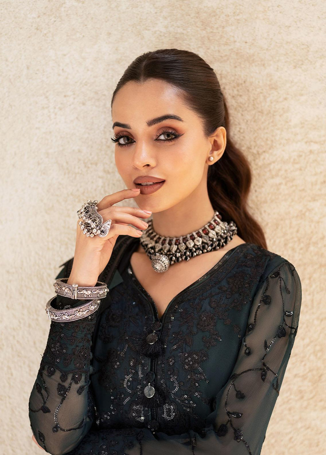 Asim Jofa Embroidered  Suits Unstitched 3 Piece AJ23EF AJKM-07 - Festive Collection