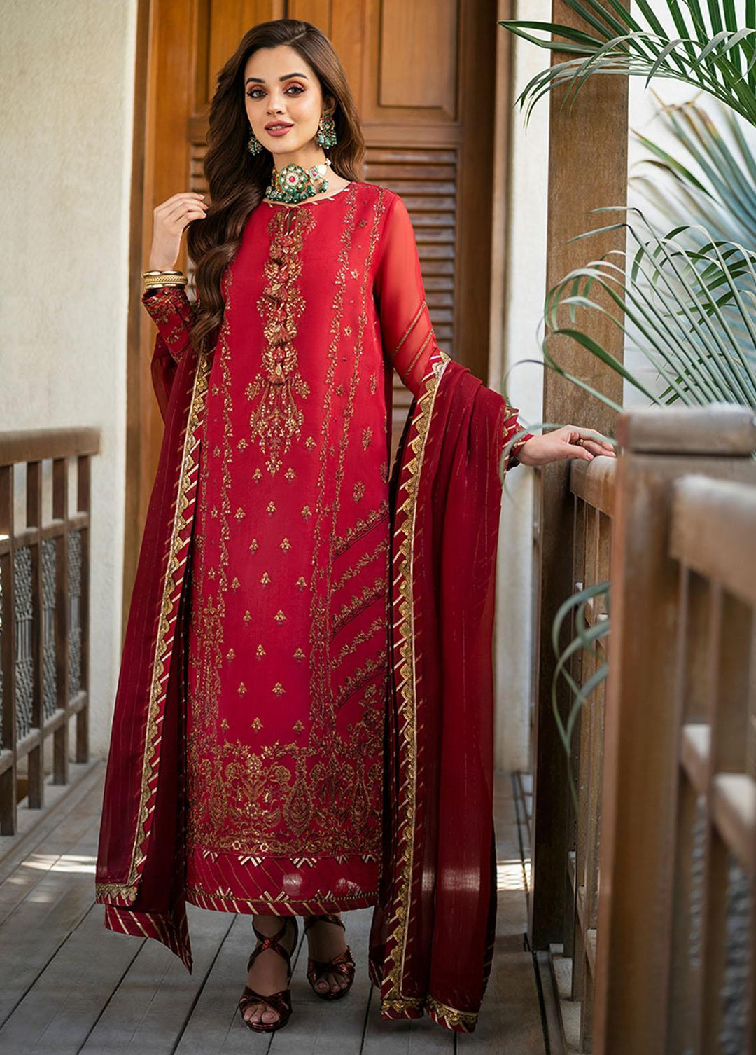 Asim Jofa Embroidered  Suits Unstitched 3 Piece AJ23EF AJKM-15 - Festive Collection