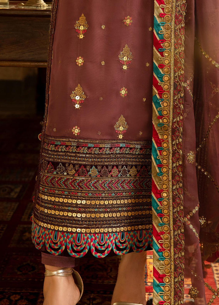 Asim Jofa Embroidered Chiffon Suits Unstitched 3 Piece AJ23VF AJVF-02 - Festive Collection