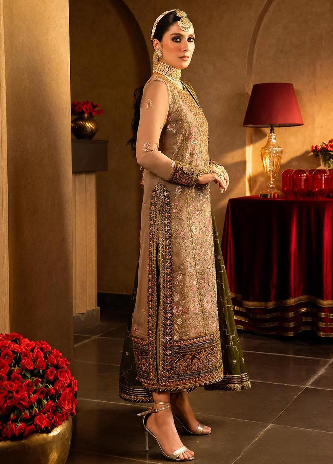 Asim Jofa Embroidered Chiffon Suits Unstitched 3 Piece AJ23VF AJVF-05 - Festive Collection