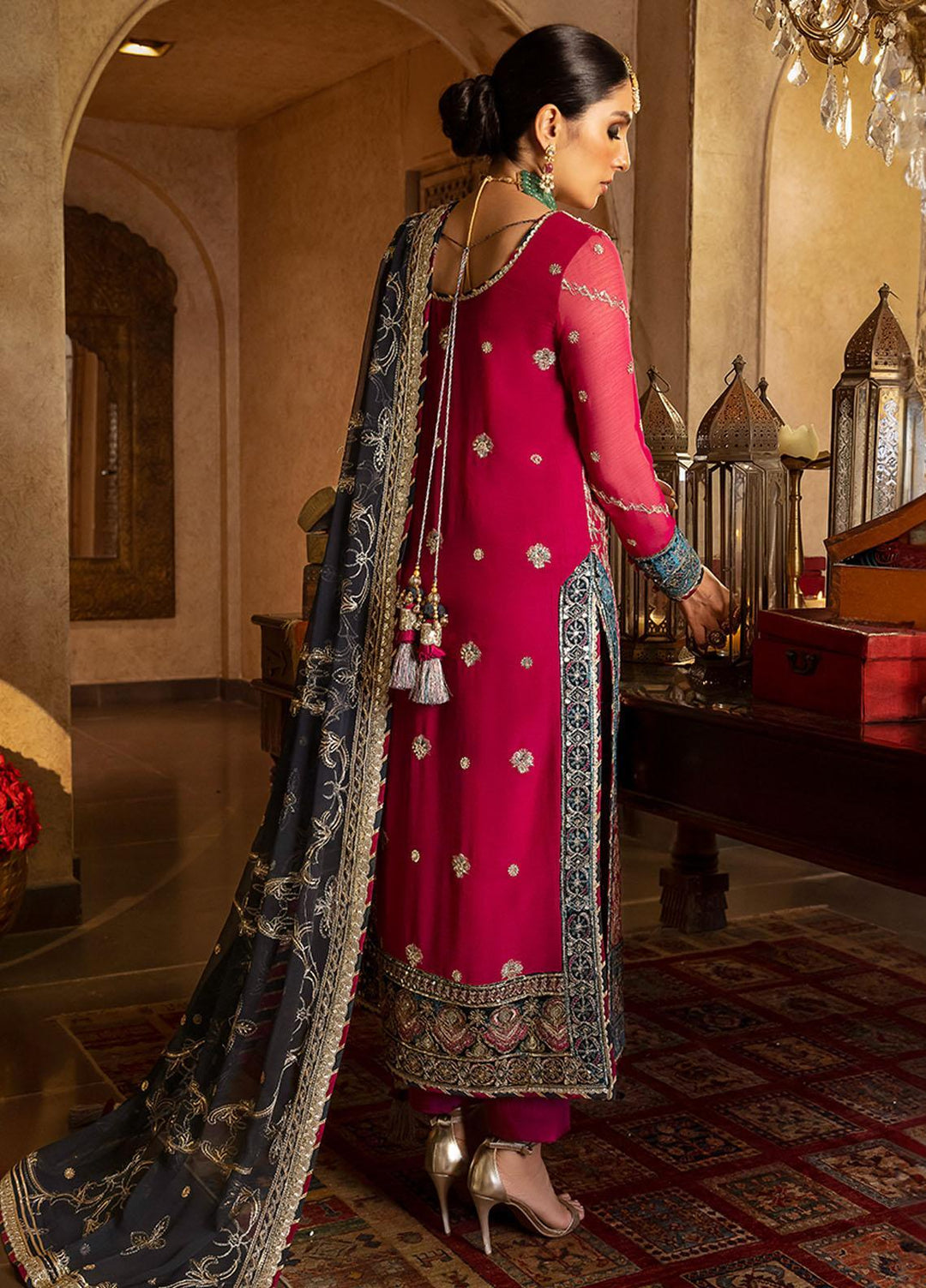 Asim Jofa Embroidered Chiffon Suits Unstitched 3 Piece AJ23VF AJVF-06 - Festive Collection