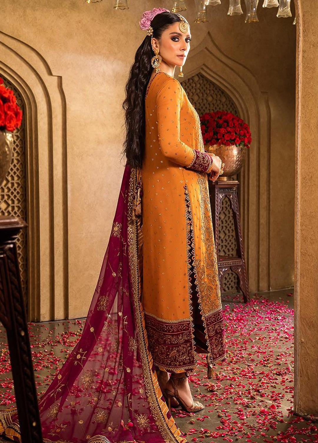 Asim Jofa Embroidered Chiffon Suits Unstitched 3 Piece AJ23VF AJVF-07 - Festive Collection