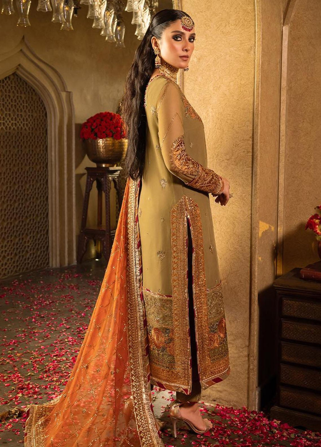 Asim Jofa Embroidered Chiffon Suits Unstitched 3 Piece AJ23VF AJVF-08 - Festive Collection