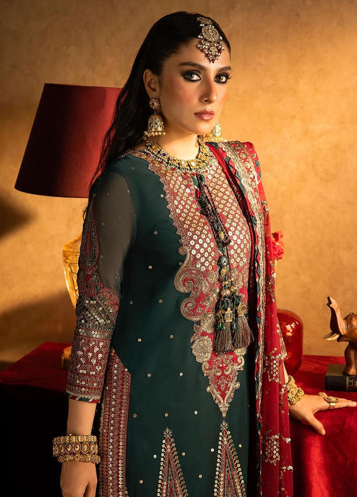 Asim Jofa Embroidered Chiffon Suits Unstitched 3 Piece AJ23VF AJVF-10 - Festive Collection