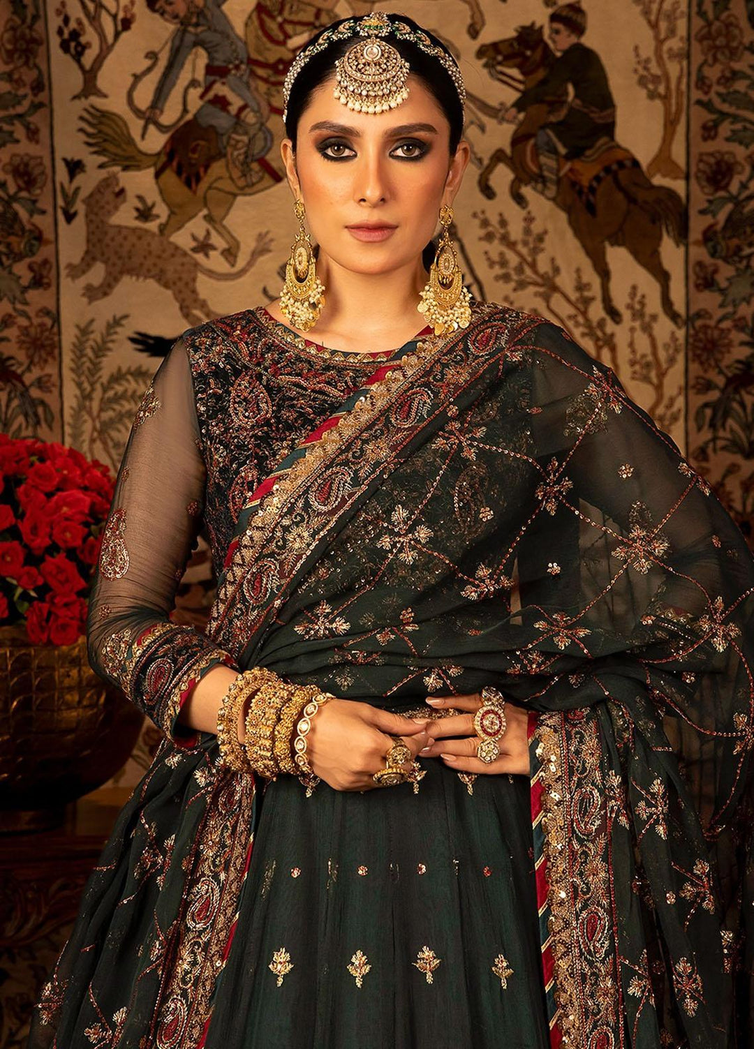 Asim Jofa Embroidered Chiffon Suits Unstitched 3 Piece AJ23VF AJVF-11 - Festive Collection