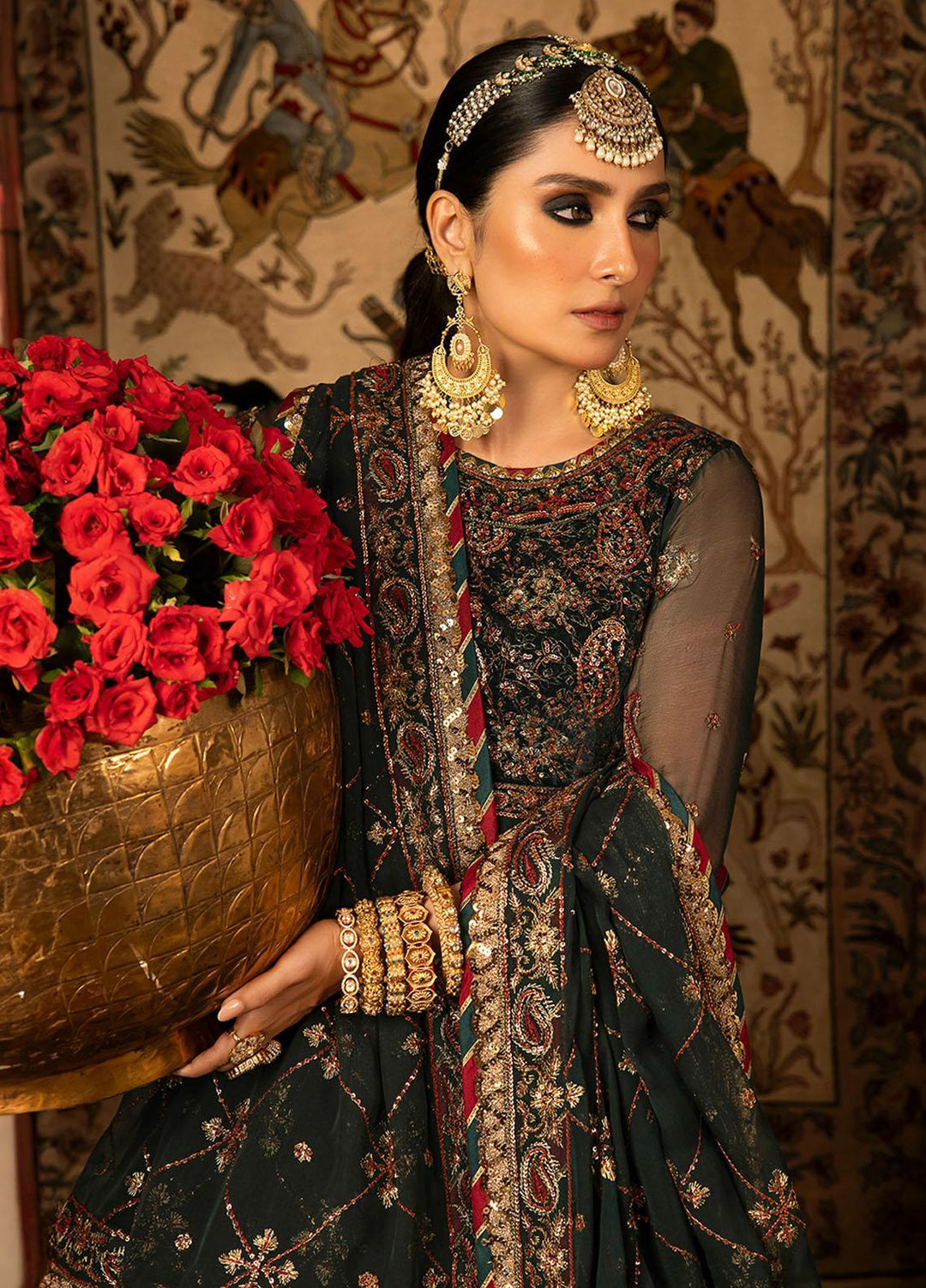 Asim Jofa Embroidered Chiffon Suits Unstitched 3 Piece AJ23VF AJVF-11 - Festive Collection