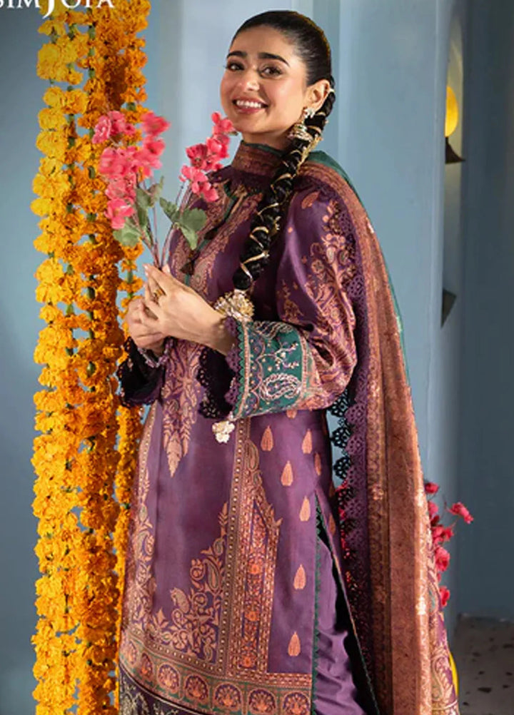 Asra By Asim Jofa Embroidered Jacquard Unstitched Suit 3 Piece AJ24AE AJRA-02 - Festive Collection
