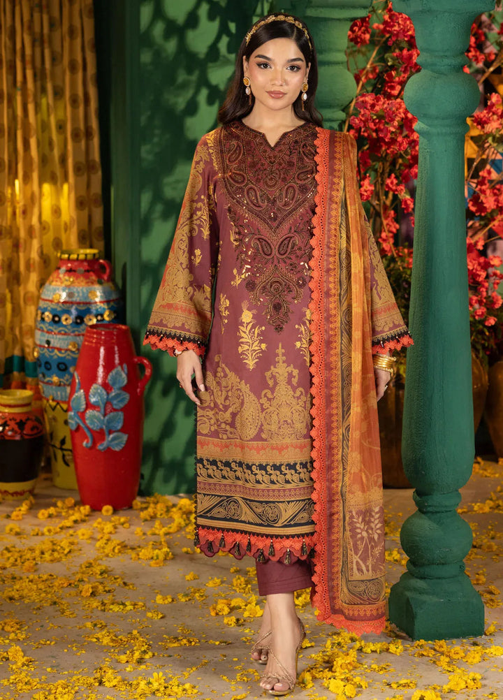 Asra By Asim Jofa Embroidered Jacquard Unstitched Suit 3 Piece AJ24AE AJRA-04 - Festive Collection
