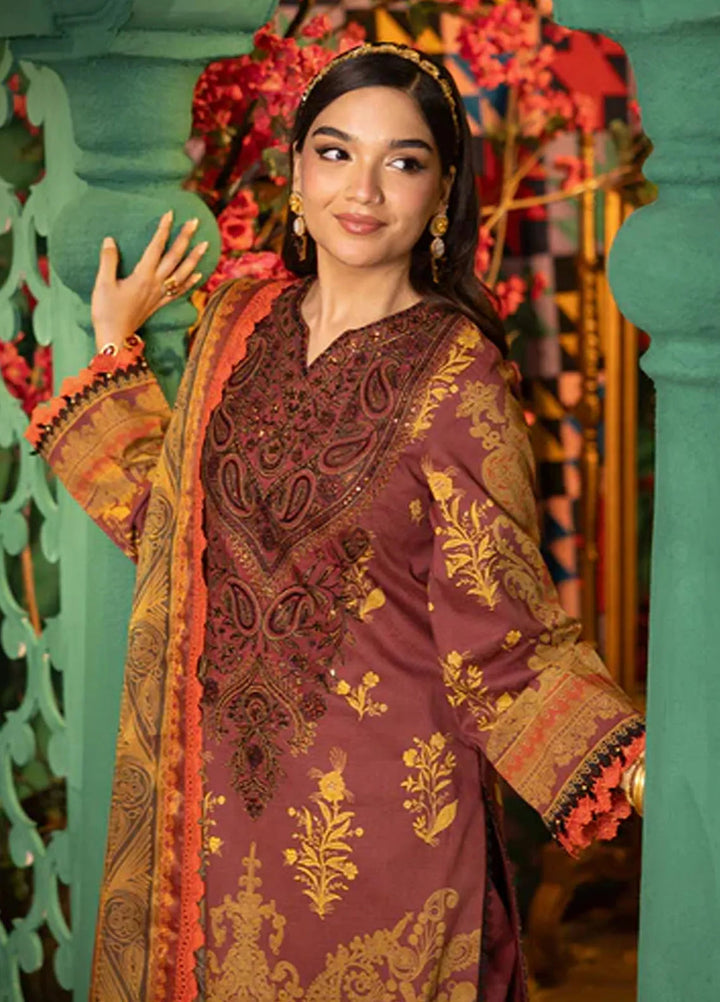 Asra By Asim Jofa Embroidered Jacquard Unstitched Suit 3 Piece AJ24AE AJRA-04 - Festive Collection