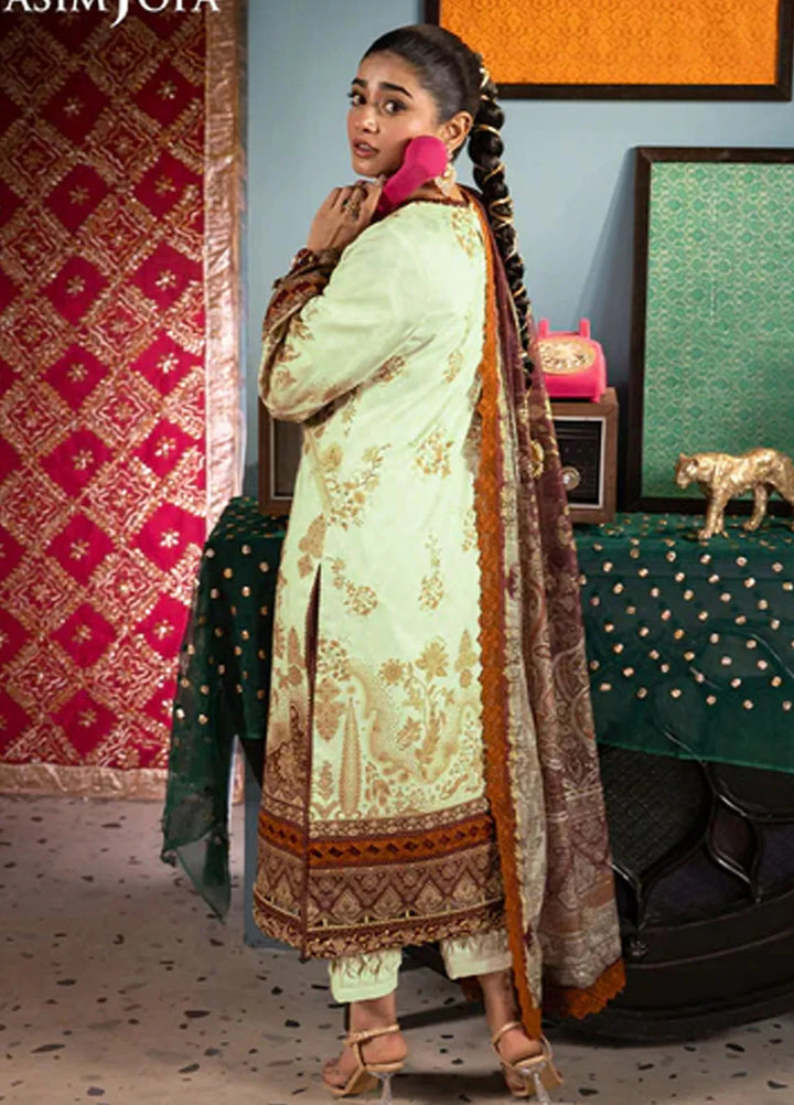 Asra By Asim Jofa Embroidered Lawn Suit Unstitched 3 Piece AJ24AE AJRA-05 - Festive Collection