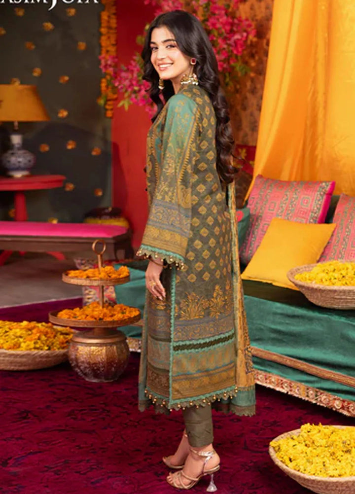 Asra By Asim Jofa Embroidered Lawn Suit Unstitched 3 Piece AJ24AE AJRA-06 - Festive Collection