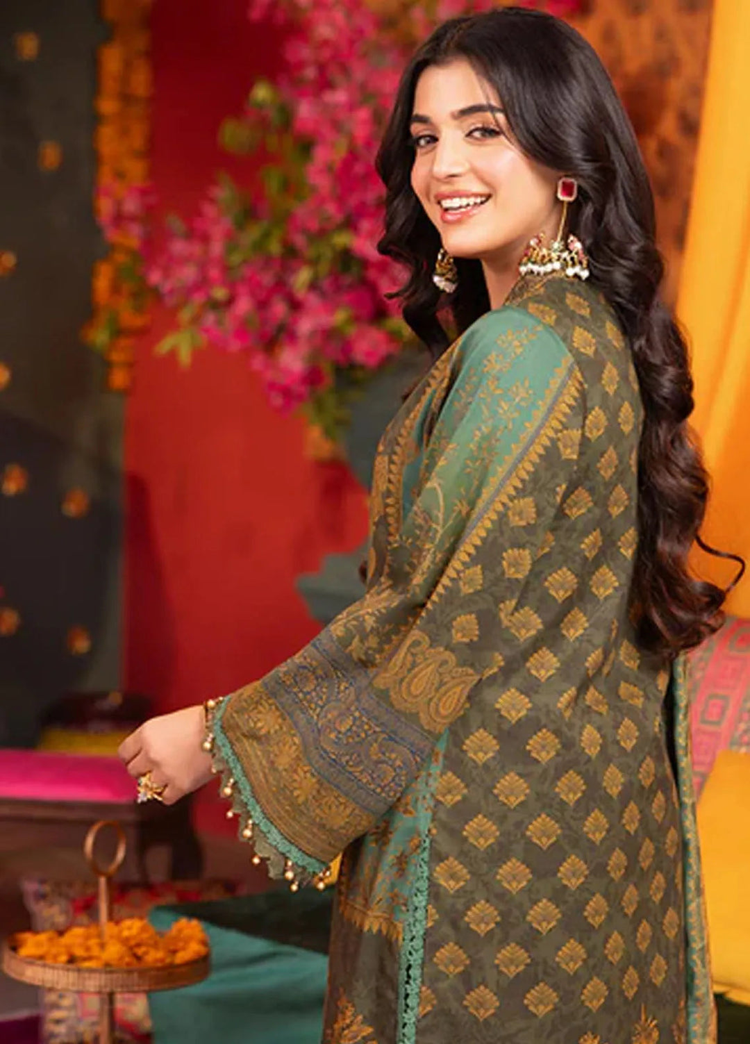 Asra By Asim Jofa Embroidered Lawn Suit Unstitched 3 Piece AJ24AE AJRA-06 - Festive Collection